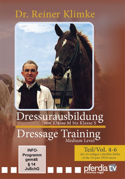 DVD Dr. Reiner Klimke Dressage Training 2: vols 4 to 6 From Medium to Advanced Level from trot-online