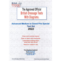 British Dressage 2022 Advanced Medium to FEI Grand Prix Special Tests Set with Diagrams