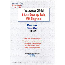 2022 British Dressage Medium Test Set with Diagrams