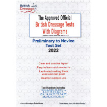 The official, fully approved 2022 set of British Dressage Intro, Preliminary, Novice tests with diagrams