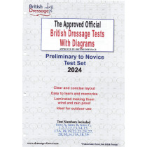 The official, fully approved 2024 set of British Dressage Intro, Preliminary, Novice tests with diagrams