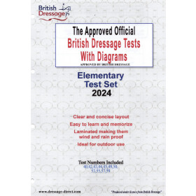 British Dressage 2024 Elementary Test Set with Diagrams