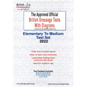 British Dressage 2022 Elementary and Medium Test Set with Diagrams