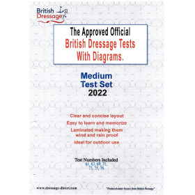 British Dressage 2022 Medium Test Set with Diagrams