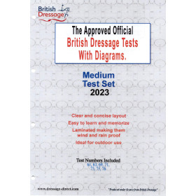 British Dressage 2024 Medium Test Set with Diagrams