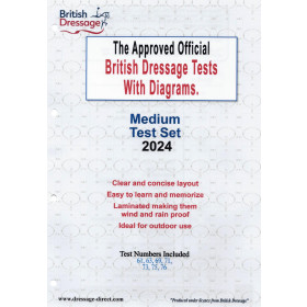 British Dressage 2024 Medium Test Set with Diagrams
