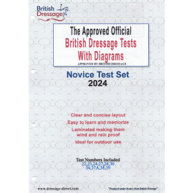British Dressage 2024 Novice Test Set with Diagrams