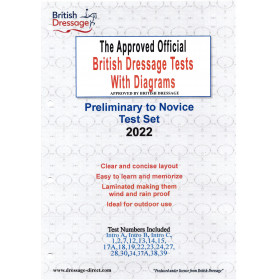 British Dressage 2022 Intro, Prelim and Novice test set with Diagrams