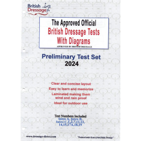 British Dressage 2024 Intro and Preliminary Test Set with Diagrams