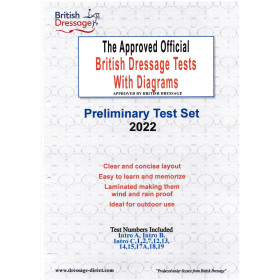 British Dressage 2022 Intro and Preliminary Test Set with Diagrams