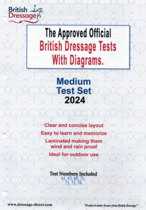 2024 British Dressage Medium Test Set with Diagrams