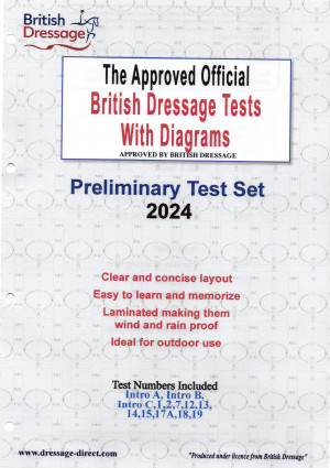 British Dressage 2023 Intro and Preliminary Test Set with Diagrams