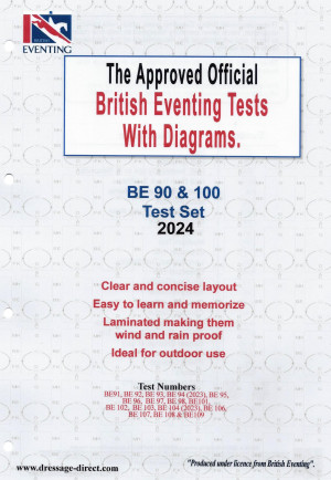 British Eventing 2024 BE 90 and 100 Dressage Tests Set with Diagrams from Trot-Online