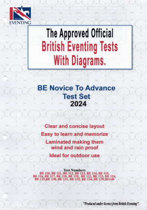 British Eventing BE 2024 Novice to Advanced Dressage Test Set with Diagrams